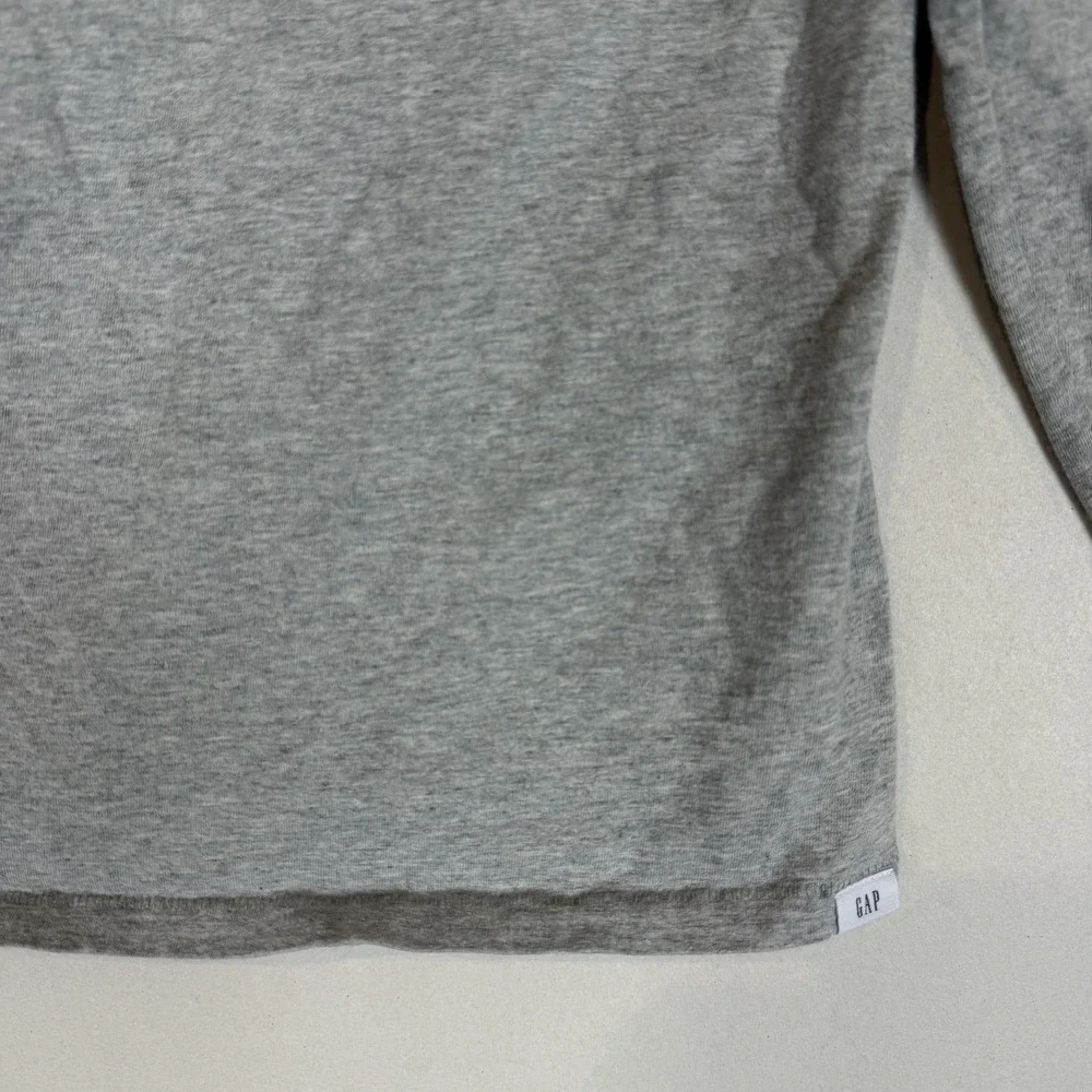 Gap Shirt Kids S 6-7 Gray Pocket Long Sleeve Tagless Jersey Tee Top Basic